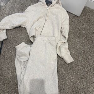KITH Women's Cream Hoodie and Jogger Set